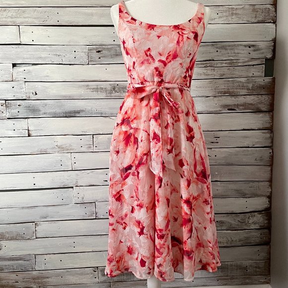Luxe by Carmen Marc Valvo Dresses & Skirts - Dressbarn Luxe by Carmen Marc Valvo floral sleeveless aline dress Size 4
